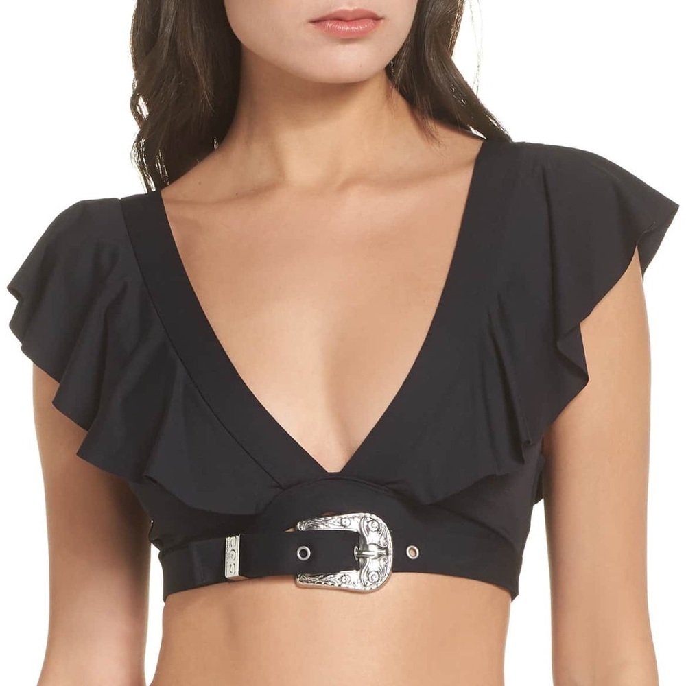 Onia X WeWoreWhat Willa Belted Bikini Top